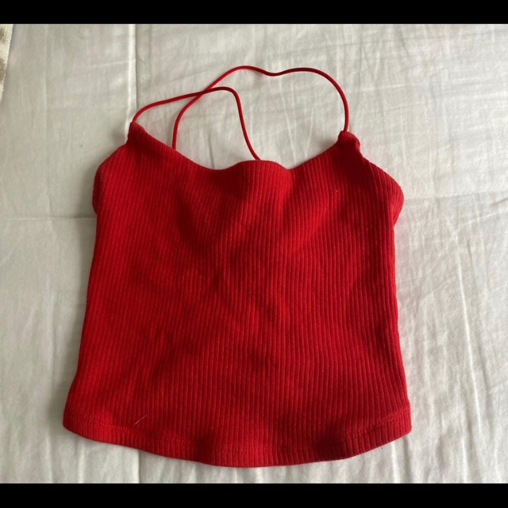 Red crop top